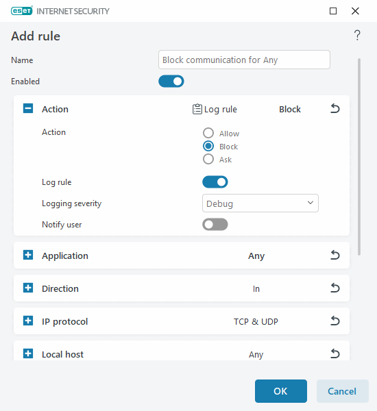 Add rule Add rule