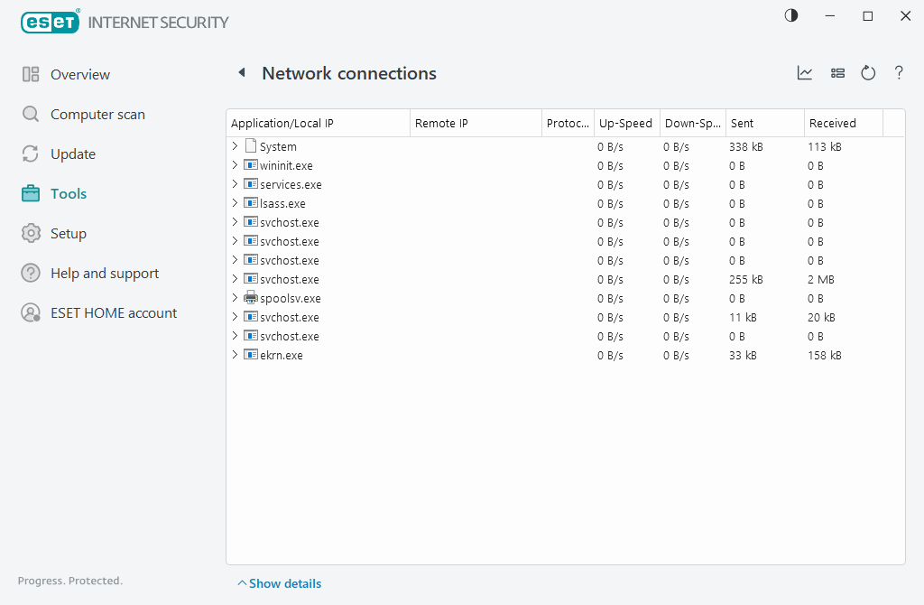 Network connections Network connections