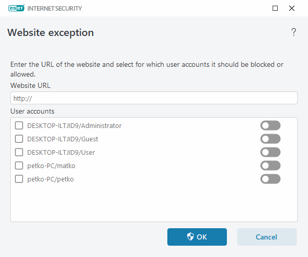 Website exception Website exception