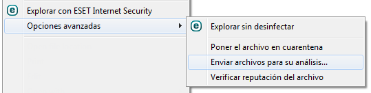 Menú contextual Menú contextual