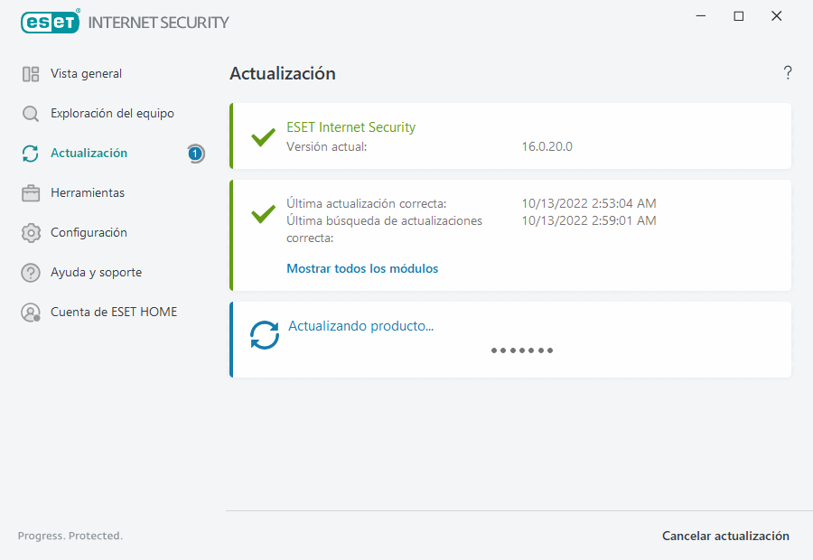 Proceso de actualización Proceso de actualización