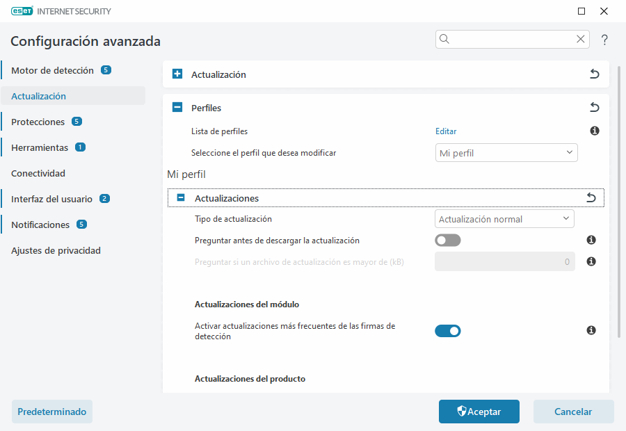 Reversión de módulos Reversión de módulos