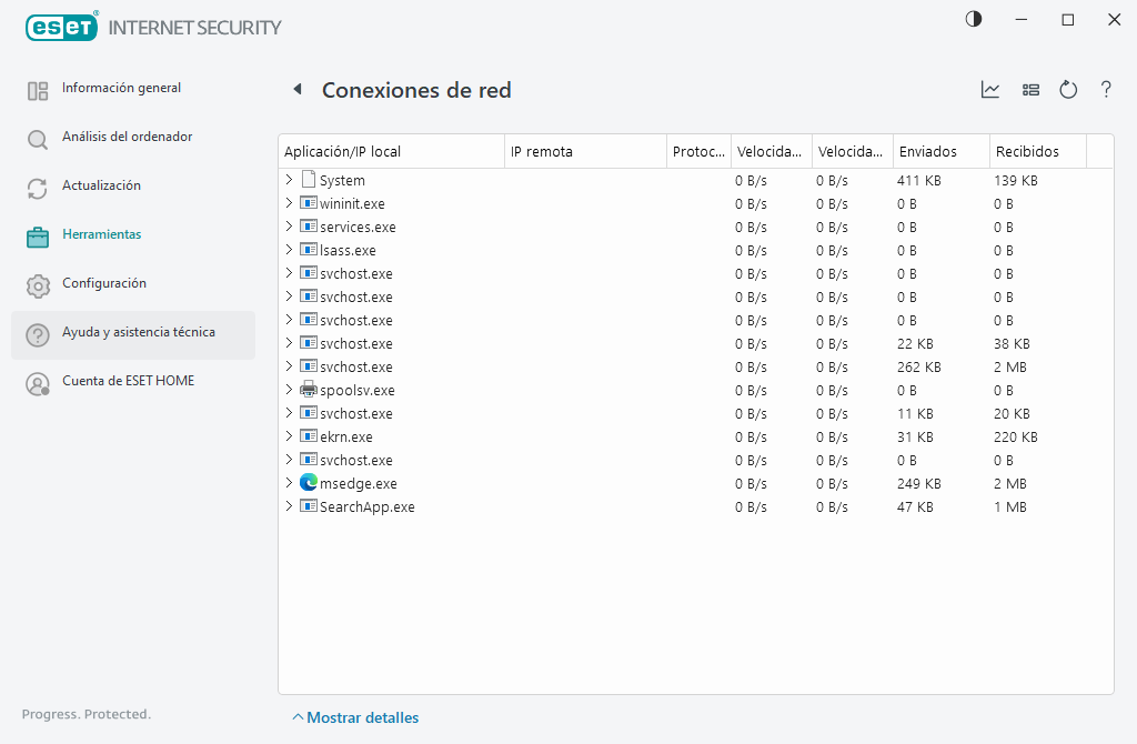 Conexiones de red Conexiones de red