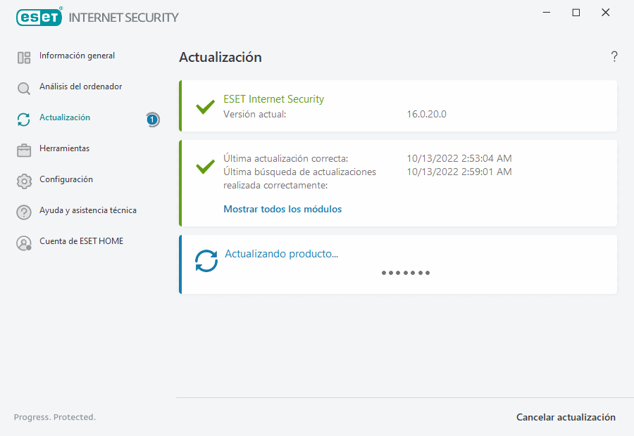 Proceso de actualización Proceso de actualización