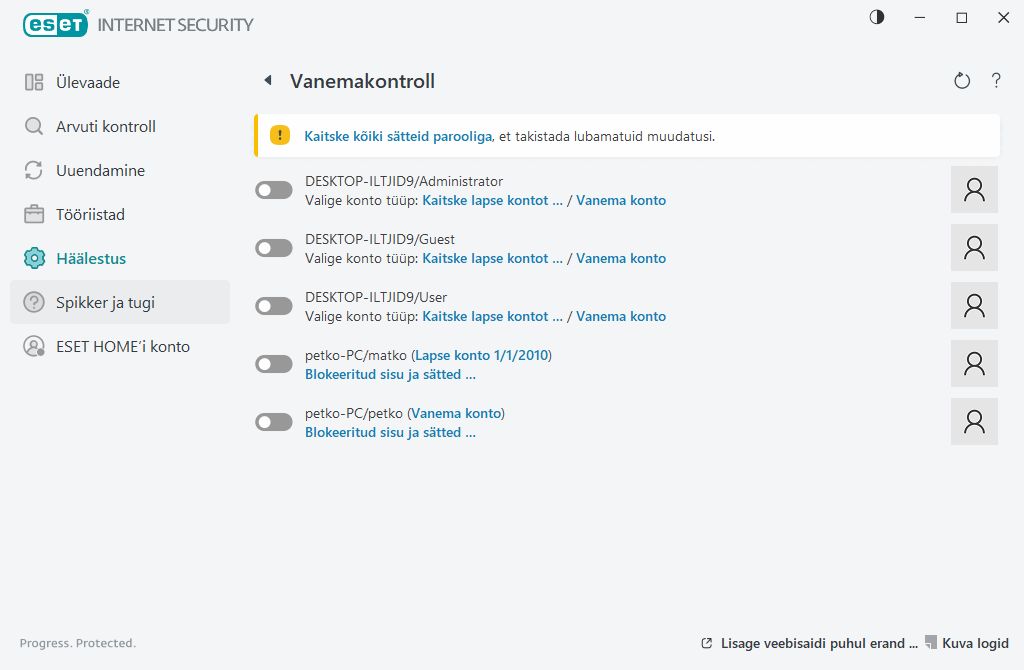 Vanemakontroll Vanemakontroll