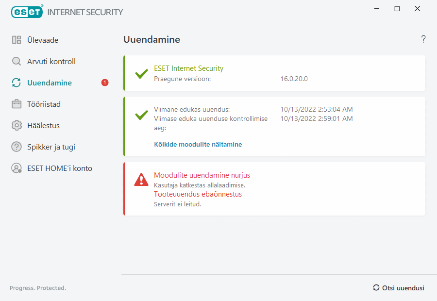 Moodulite uuendamine nurjus Moodulite uuendamine nurjus