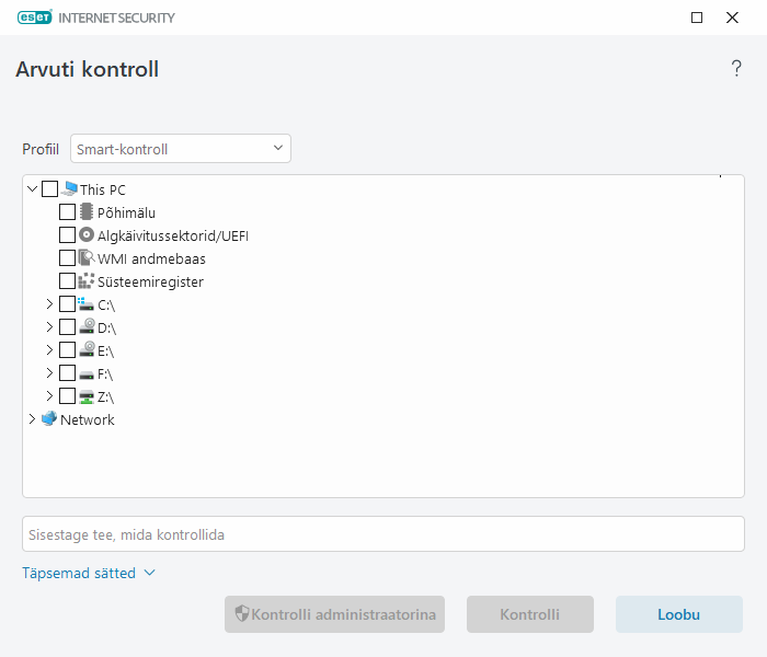 Kohandatud kontroll Kohandatud kontroll