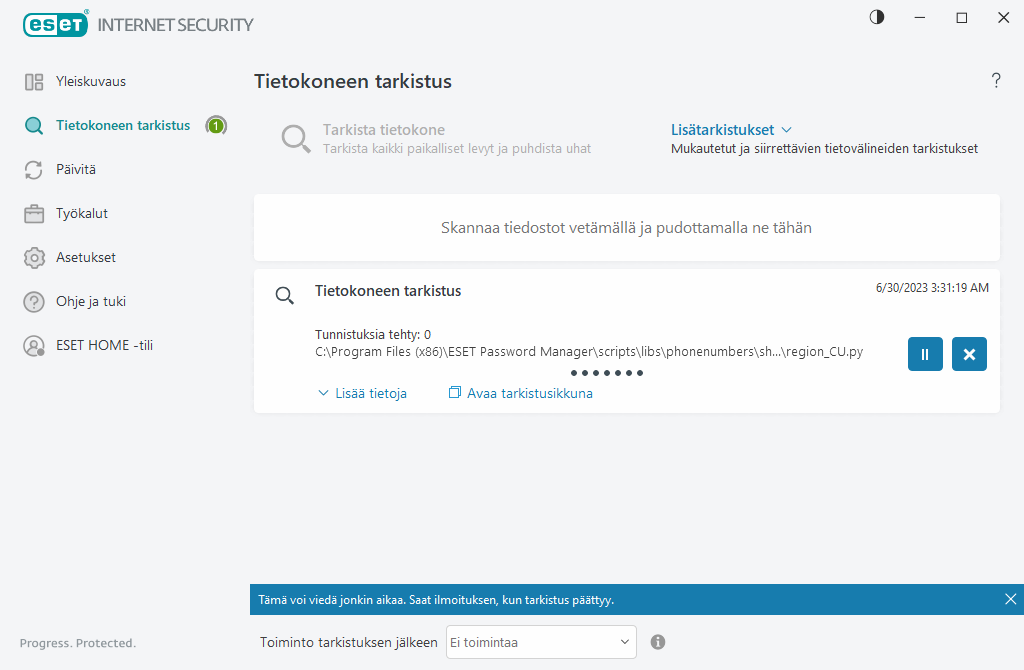 Tietokoneen tarkistus Tietokoneen tarkistus