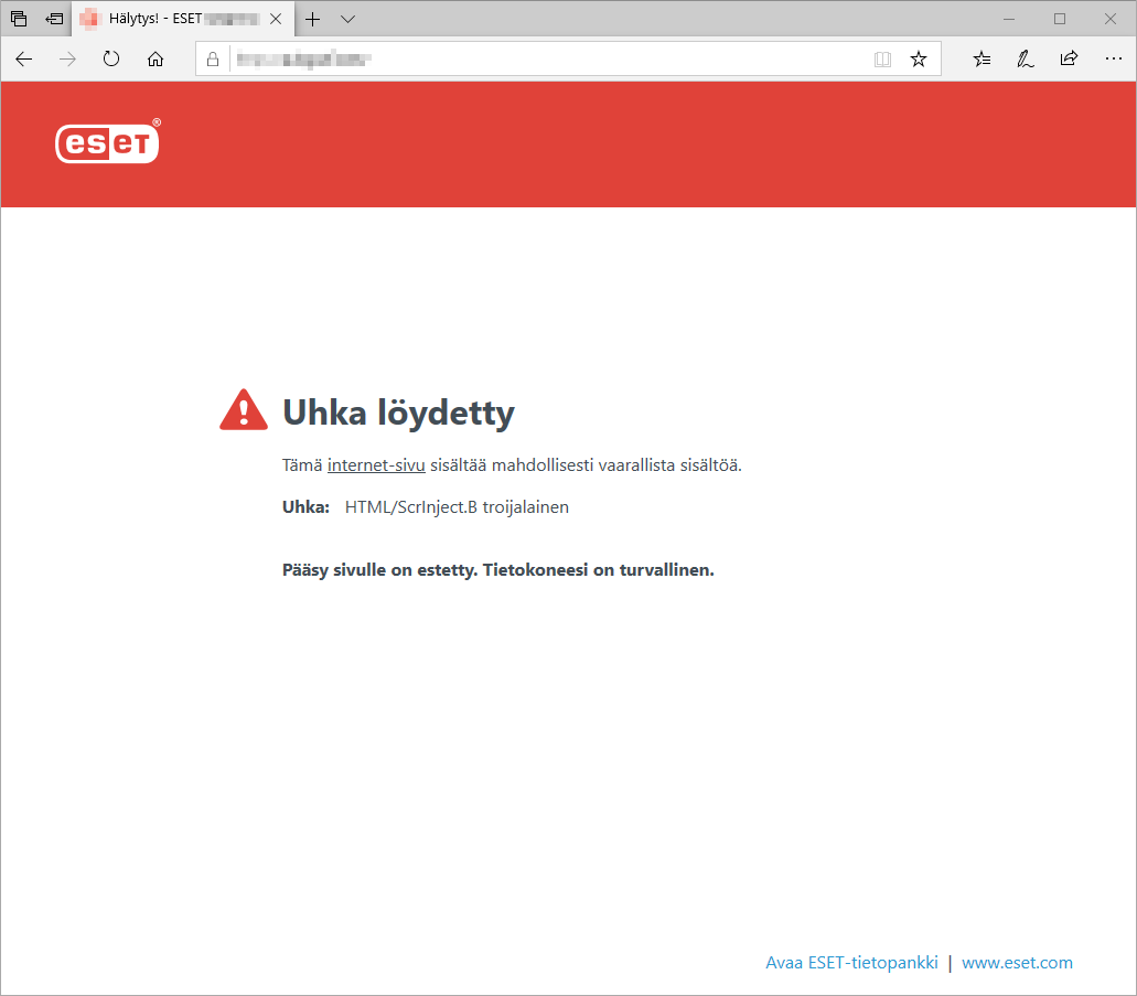 Uhka löydetty Uhka löydetty