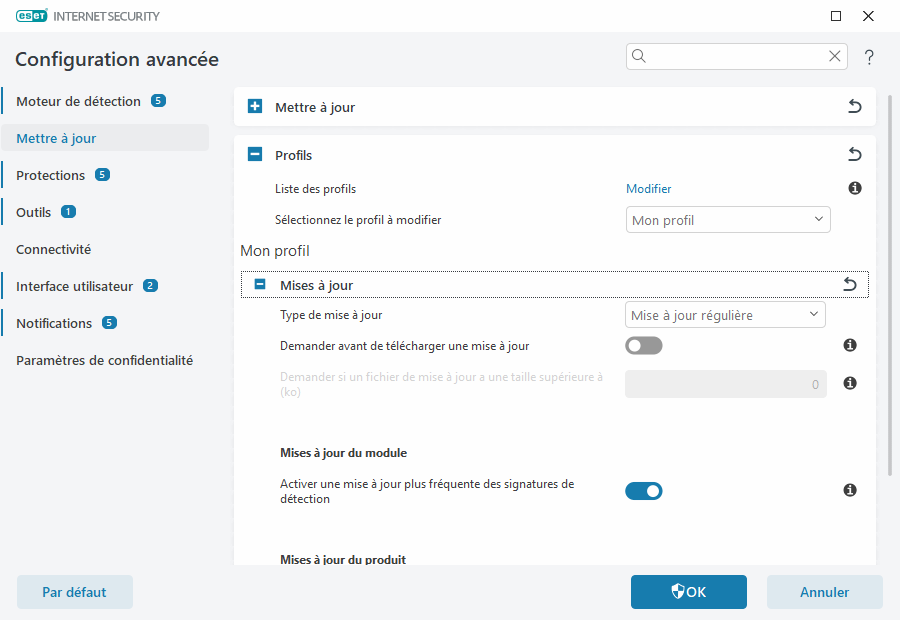 Annuler les modifications du module