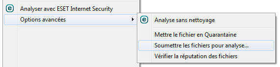 Menu contextuel Menu contextuel