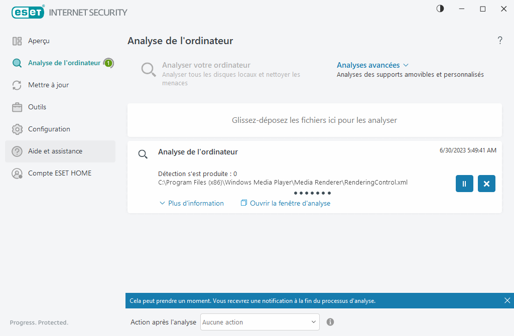 Analyse de l'ordinateur Analyse de l'ordinateur