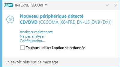 Nouveau appareil détecté Nouveau appareil détecté