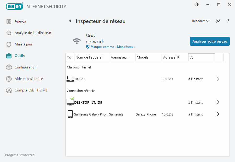 Inspecteur de réseau Inspecteur de réseau