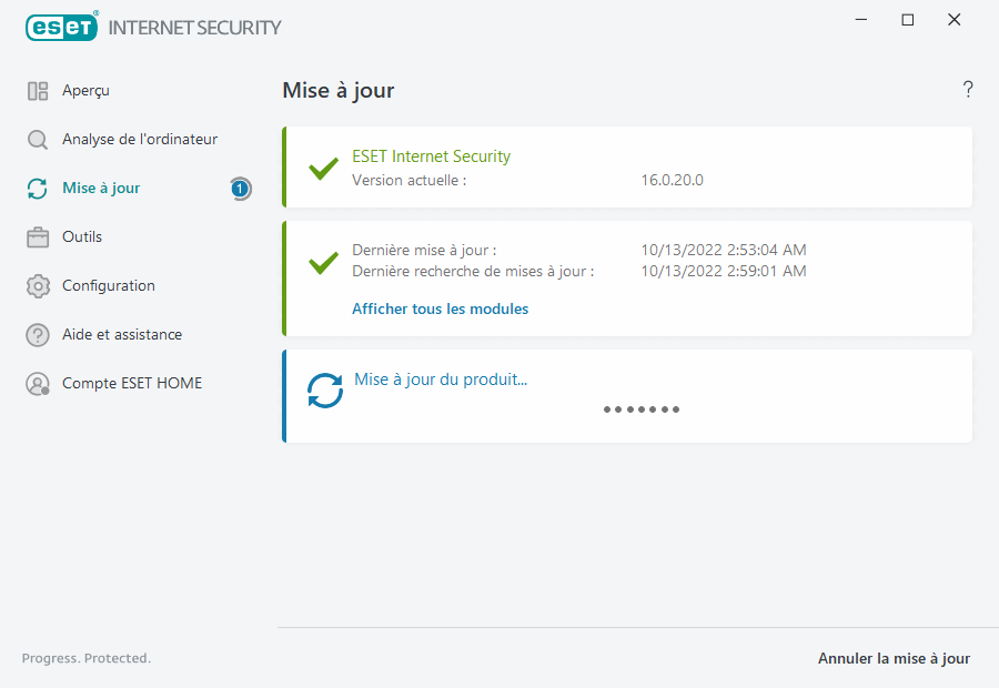 Processus de mise à jour