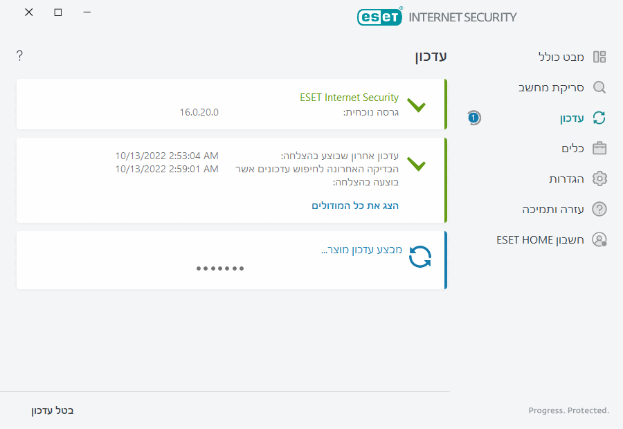 תהליך העדכון
