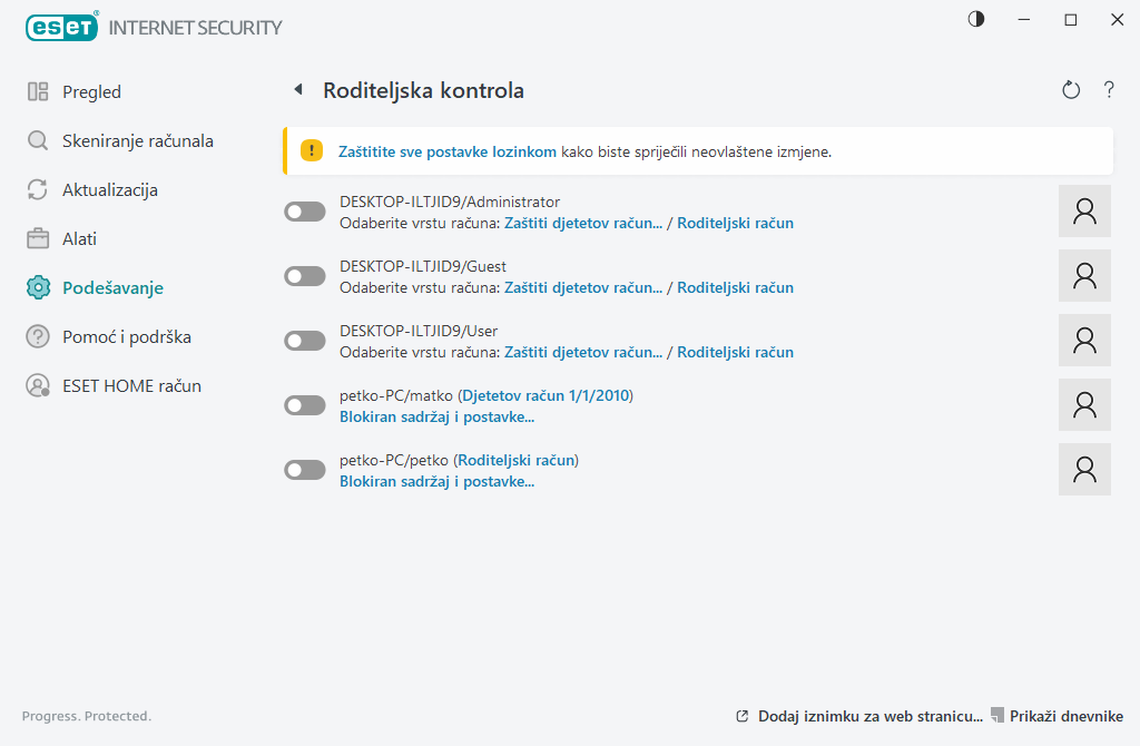 Roditeljska kontrola Roditeljska kontrola