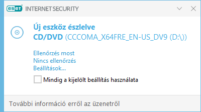 Új eszköz észlelve Új eszköz észlelve