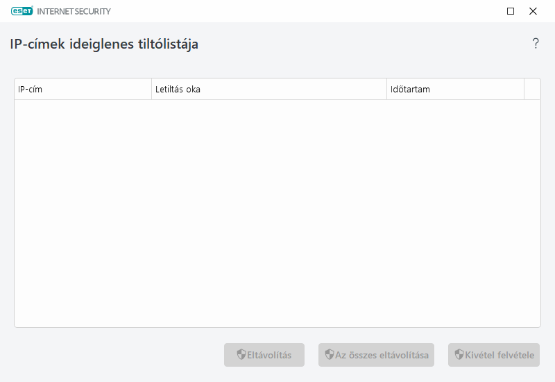 IP-címek ideiglenes tiltólistája
