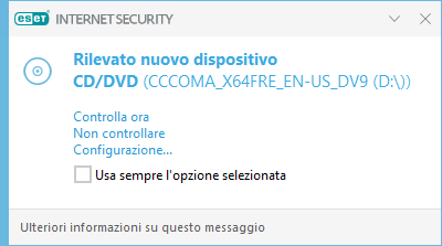Rilevato nuovo dispositivo Rilevato nuovo dispositivo