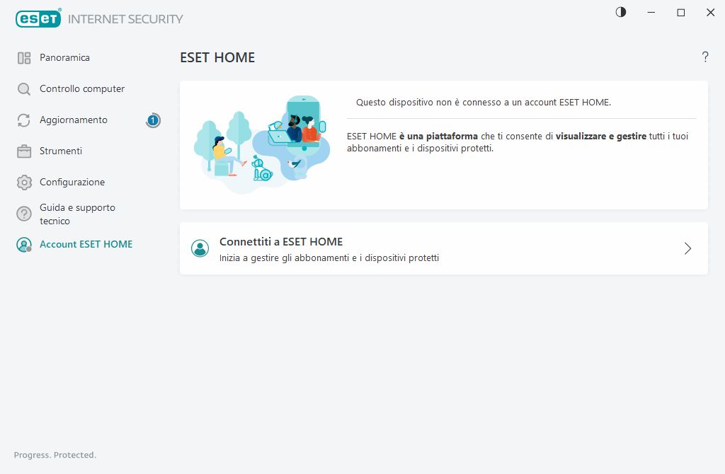 Effettua l’autenticazione a ESET HOME Effettua l’autenticazione a ESET HOME