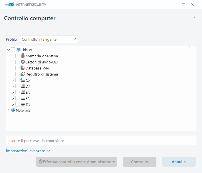 Controllo personalizzato Controllo personalizzato