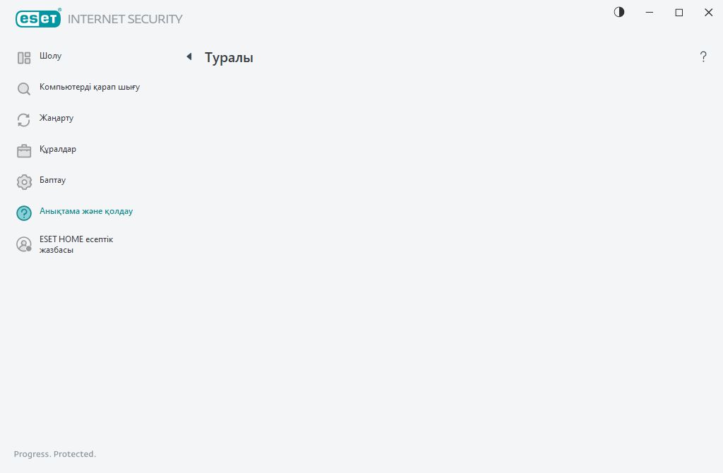 Орнатылған нұсқа туралы мәліметтер