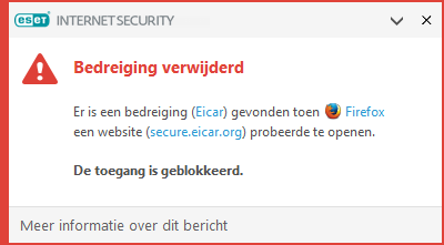 Bedreiging verwijderd