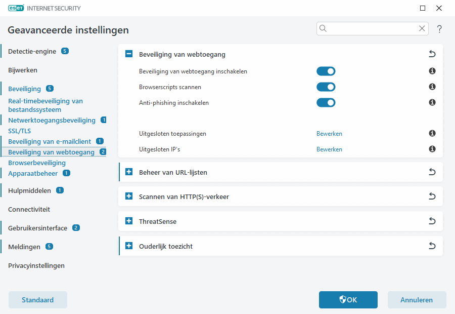 Beveiliging van webtoegang