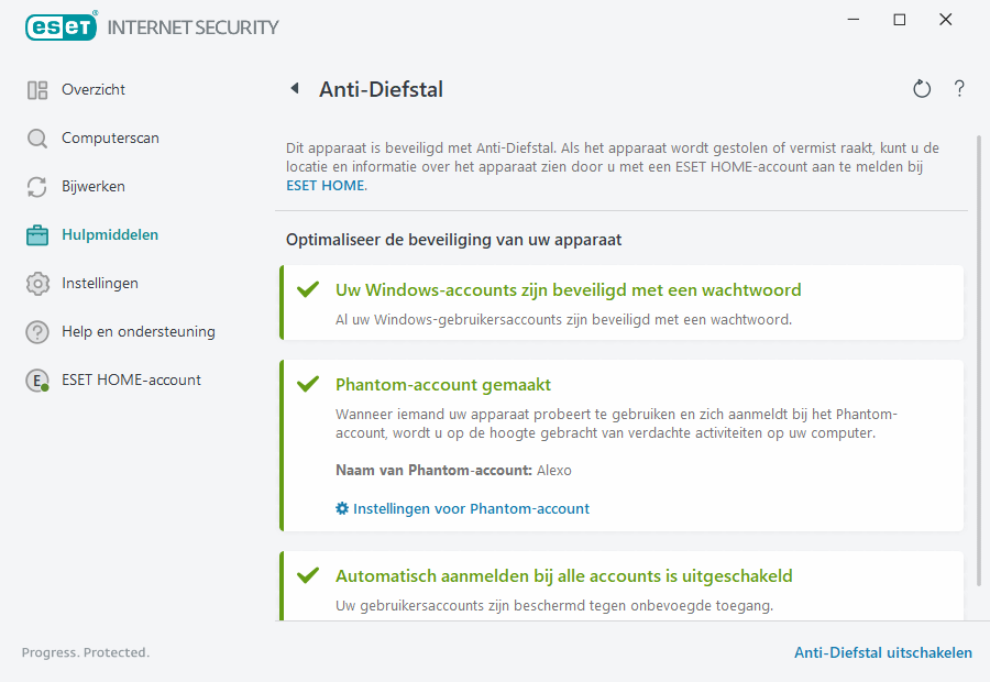 Anti-Diefstal Anti-Diefstal
