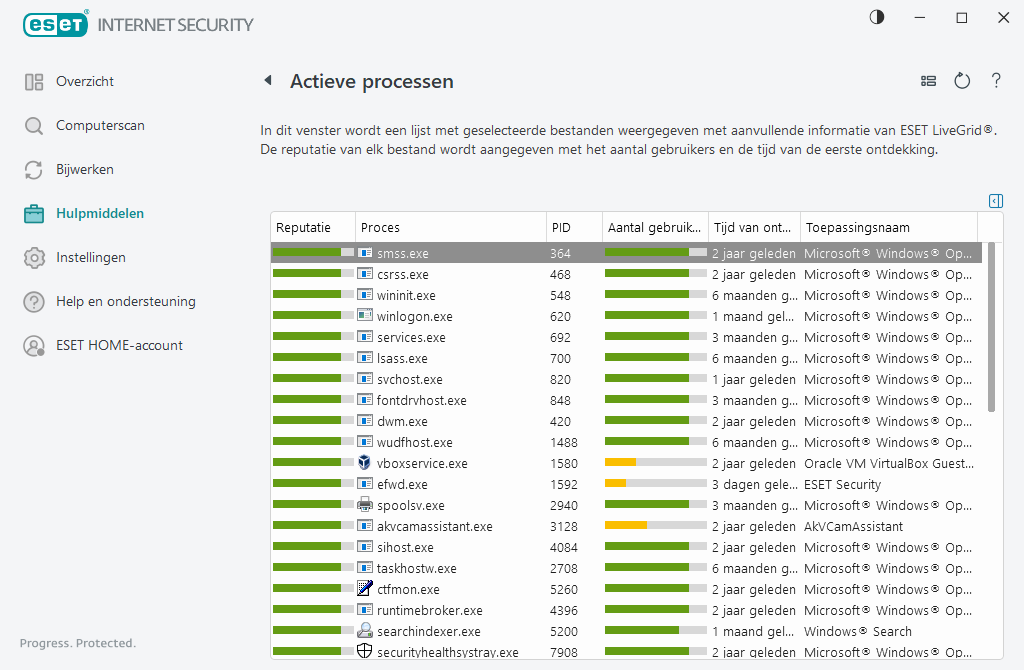 Actieve processen Actieve processen