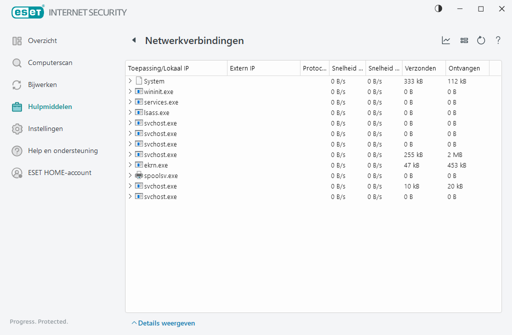 Netwerkverbindingen Netwerkverbindingen