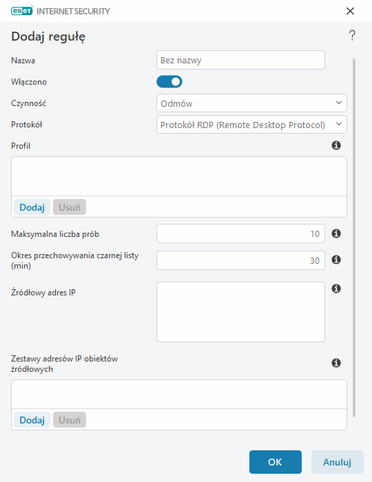 Edytor reguł Edytor reguł