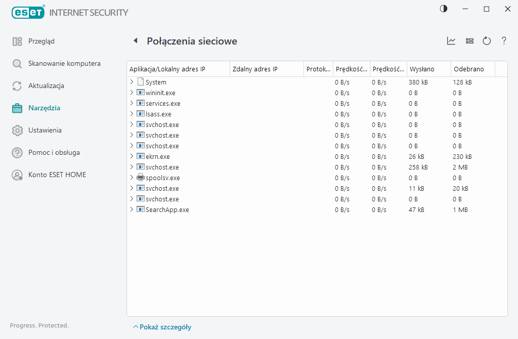 Połączenia sieciowe Połączenia sieciowe