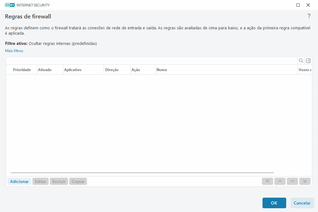 Regras de firewall Regras de firewall