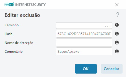 Editar exclusão Editar exclusão