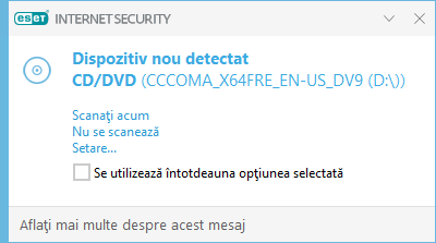 Dispozitiv nou detectat Dispozitiv nou detectat