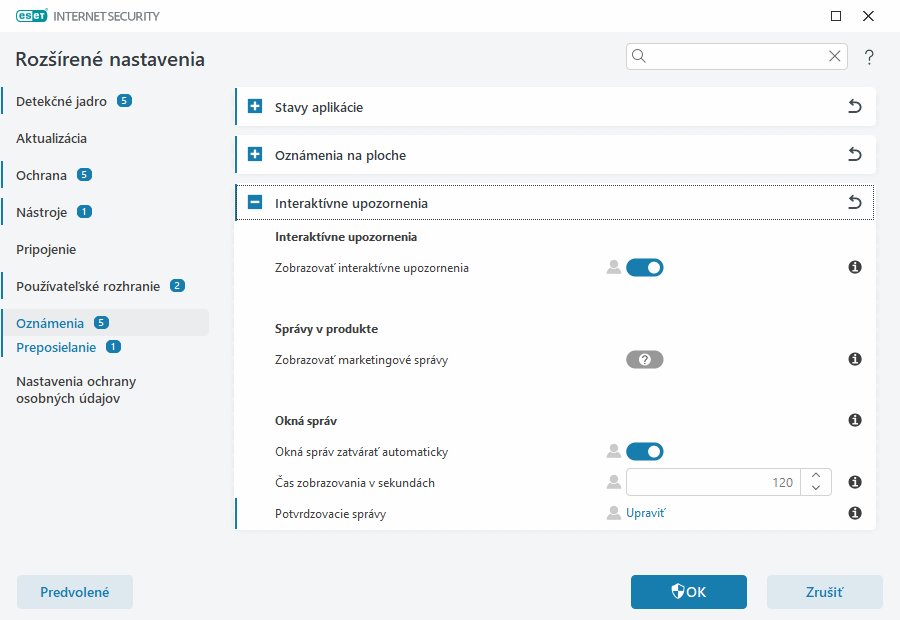Interaktívne upozornenia