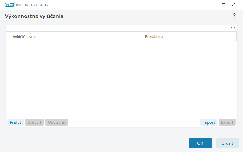 Výkonnostné vylúčenia