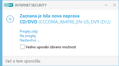 Zaznana je bila nova naprava Zaznana je bila nova naprava