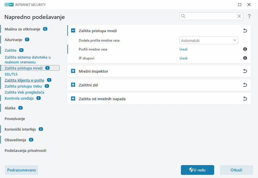 Zaštita pristupa mreži Zaštita pristupa mreži