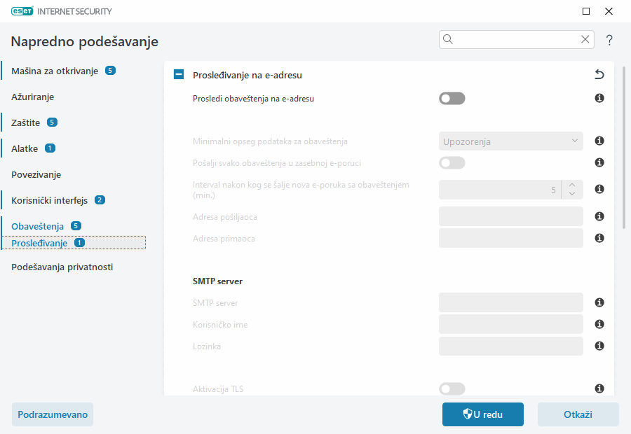 Prosleđivanje obaveštenja Prosleđivanje obaveštenja