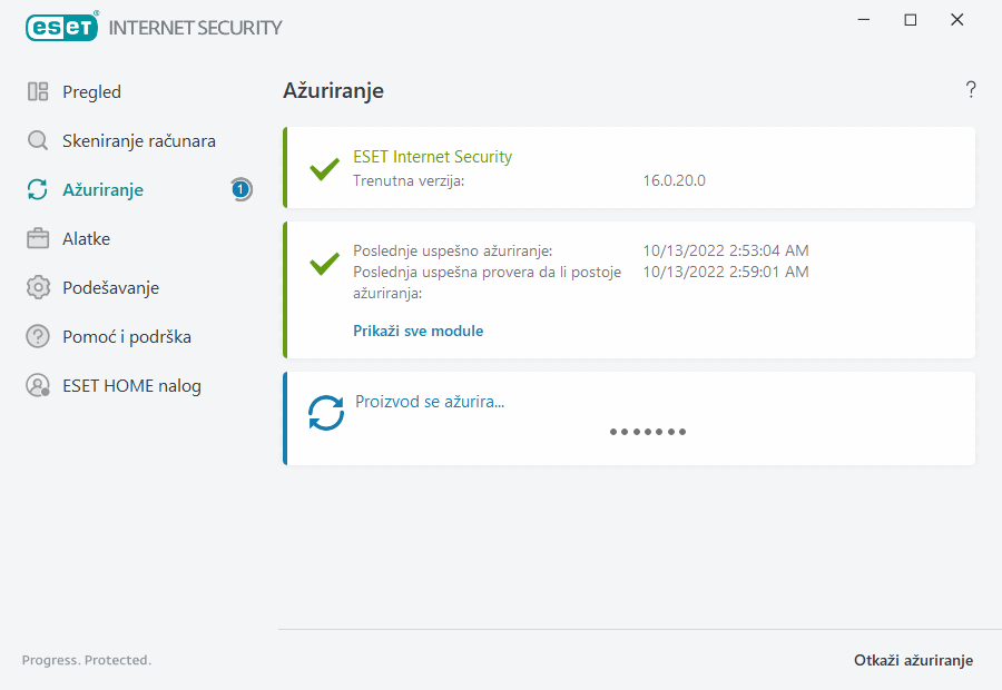 Proces ažuriranja Proces ažuriranja