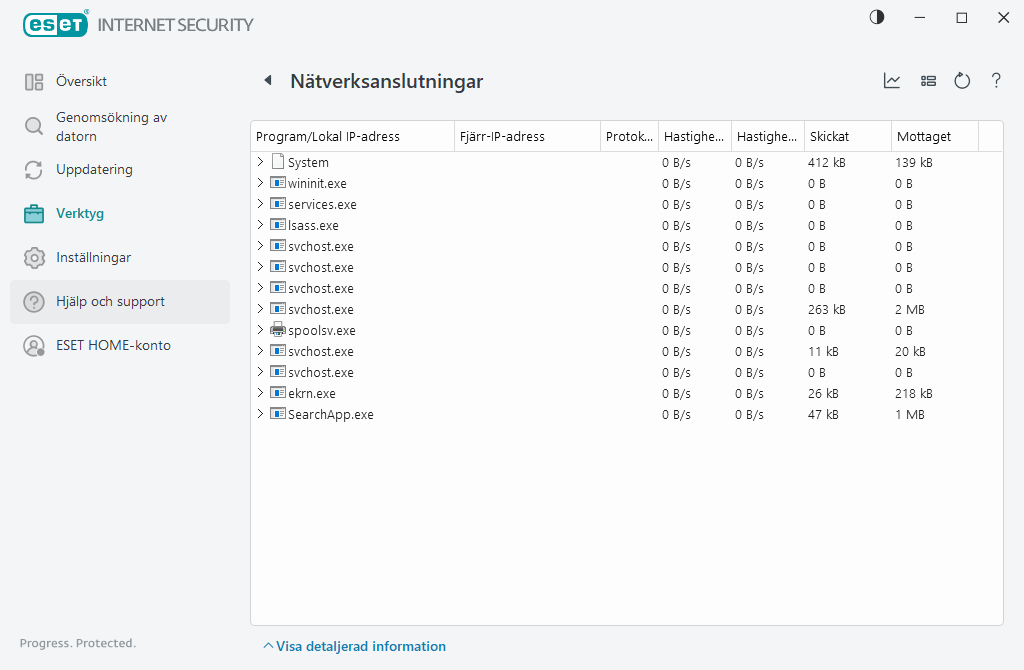 Nätverksanslutningar