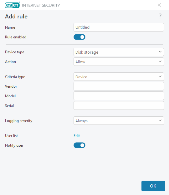 Add rule