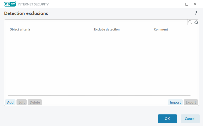 Detection exclusions