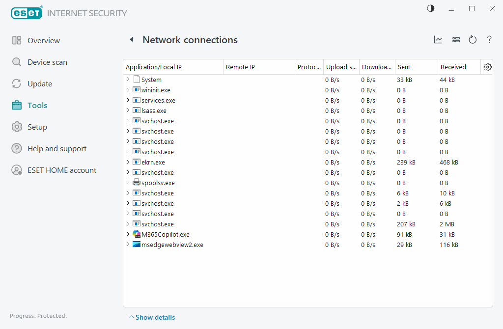 Network connections Network connections