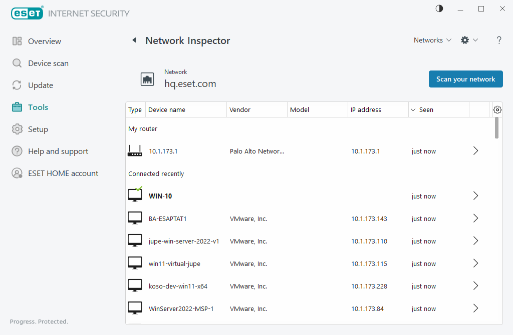 Network inspector