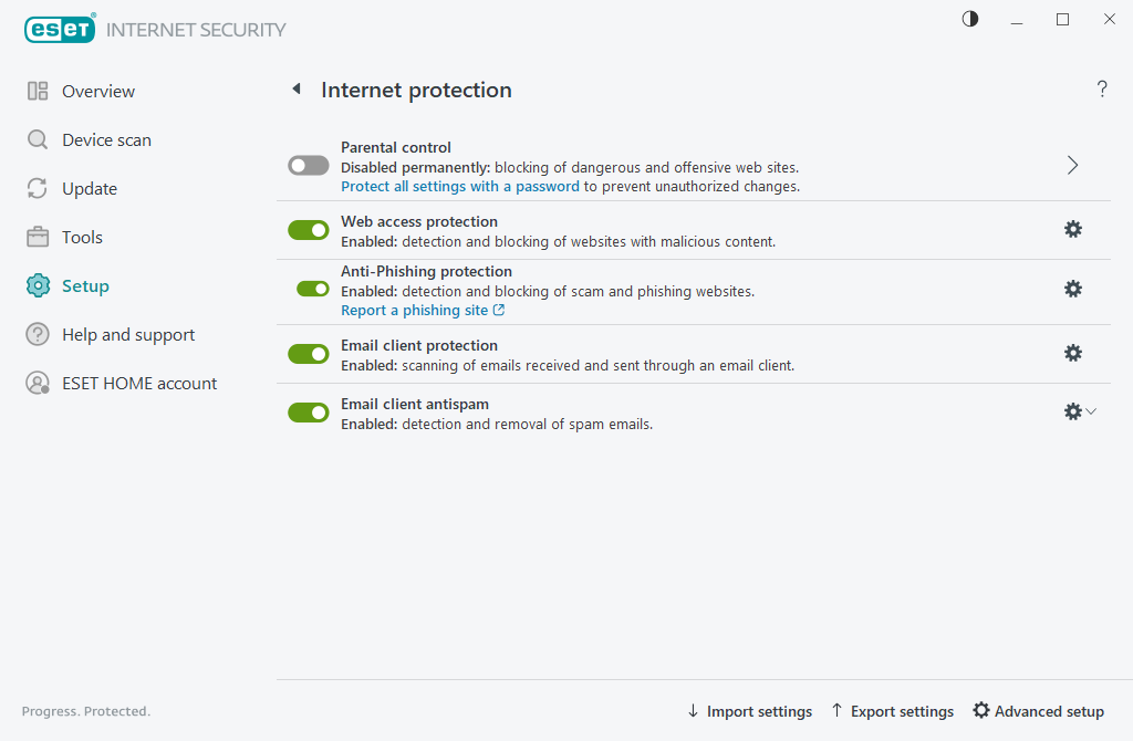 Internet protection