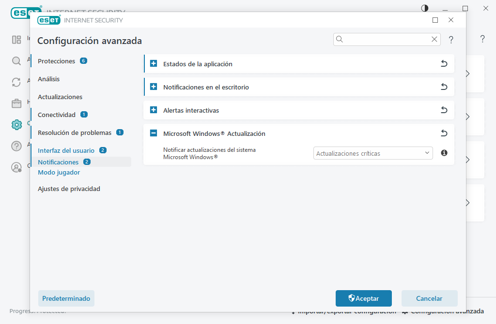 Alertas Web Alertas interactivas | ESET Internet Security 19 | Ayuda en línea de ESET